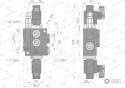 Rozdzielacz hydrauliczny 1-sekcyjny sterowany elektrycznie 12V 40L VOIMA