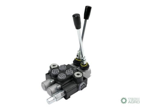 Rozdzielacz hydrauliczny 2-sekcyjny 40Lz zatrzaskami VOIMA