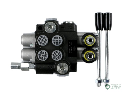 Rozdzielacz hydrauliczny 2-sekcyjny 40Lz zatrzaskami VOIMA