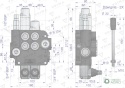 Rozdzielacz hydrauliczny 2-sekcyjny 80L(1-sekcja pływająca) VOIMA