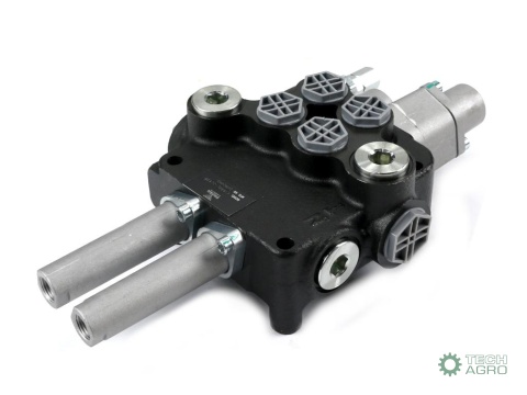 Rozdzielacz hydrauliczny 2-sekcyjny 80L(1-sekcja pływająca) sterowany na linkę VOIMA