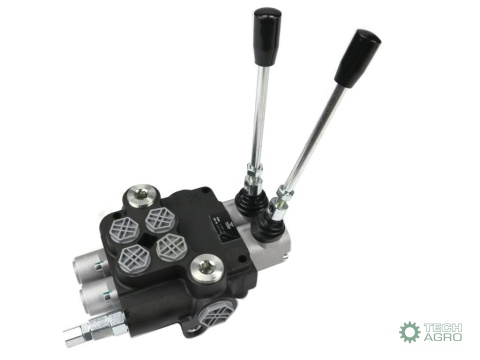 Rozdzielacz hydrauliczny 2-sekcyjny 80Lz zatrzaskami VOIMA