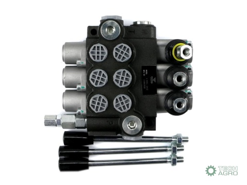 Rozdzielacz hydrauliczny 3-sekcyjny 40L(1 sekcja - z zatrzaskiem) VOIMA