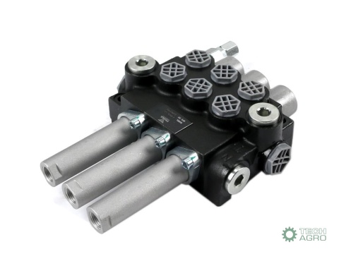 Rozdzielacz hydrauliczny 3-sekcyjny 40Lsterowany na linkę VOIMA