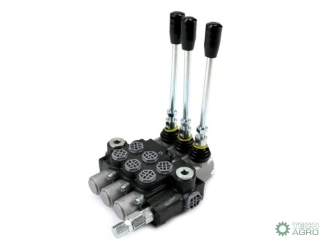 Rozdzielacz hydrauliczny 3-sekcyjny 40Lz zatrzaskami VOIMA