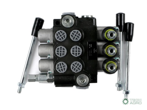 Rozdzielacz hydrauliczny 3-sekcyjny 40Lz zatrzaskami VOIMA