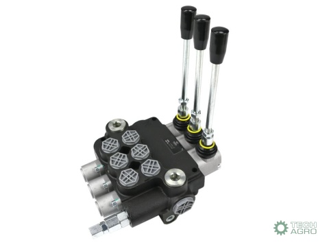 Rozdzielacz hydrauliczny 3-sekcyjny 80Lz zatrzaskami VOIMA