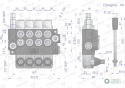 Rozdzielacz hydrauliczny 4-sekcyjny 40L(1-sekcja nurnikowa) VOIMA
