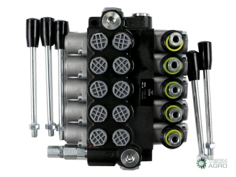 Rozdzielacz hydrauliczny 5-sekcyjny 40L(5-sekcji z zatrzaskiem) VOIMA
