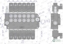Rozdzielacz hydrauliczny 6-sekcyjny sterowany elektrycznie 12V 80L VOIMA