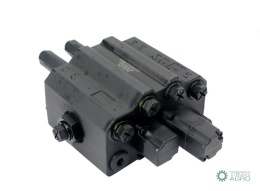 Rozdzielacz hydrauliczny do ładowaczy czołowych 2-sekcyjny (1 x sekcja pływająca) max przepływ 90L - sterowany na linkę i joy