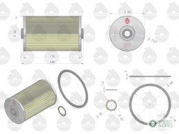 Wkład filtra paliwa dokładny 2154/10/AX, 931260 C-385/Zetor ORYGINAŁ URSUS
