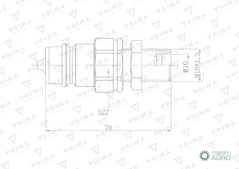 ZAWÓR WT.HYDR.EURO M16X1.5 GZ LONG VOIMA