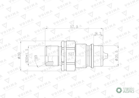 ZAWÓR WT.HYDR.EURO M20X1.5 GZ VOIMA