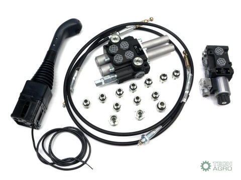 Zestaw do Ładowacz TUR -Rozdzielacz 40L2-sekcyjny + Elektrozawór + Joystick z przyciskiem + Elementy złączne + Linki na kulkę 15