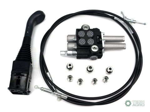 Zestaw do Ładowacz TUR -Rozdzielacz 40L2-sekcyjny + Joystick bez przycisku + Elementy złączne + Linki na kulkę 2000mm VOIMA