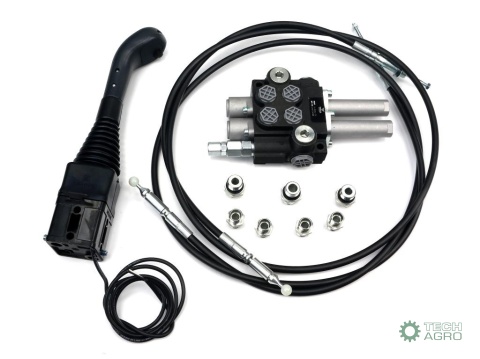 Zestaw do Ładowacz TUR -Rozdzielacz 40L2-sekcyjny + Joystick z przyciskiem + Elementy złączne + Linki na kulkę 2000mm VOIMA