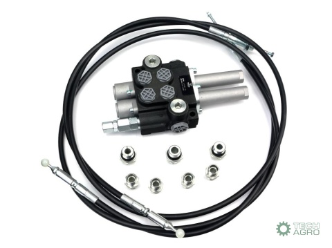 Zestaw do Ładowacz TUR -Rozdzielacz 40L2-sekcyjny + Joystick z przyciskiem + Elementy złączne + Linki na kulkę 2000mm VOIMA