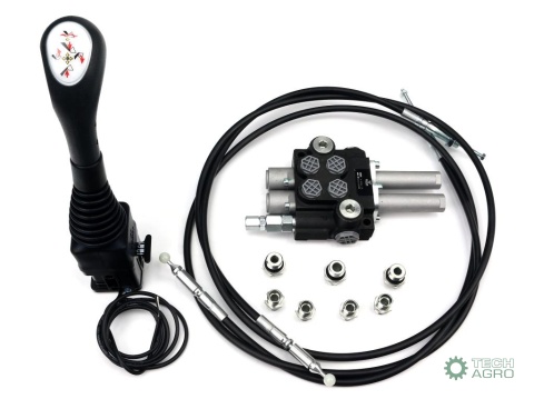 Zestaw do Ładowacz TUR -Rozdzielacz 40L2-sekcyjny + Joystick z przyciskiem + Elementy złączne + Linki na kulkę 2000mm VOIMA