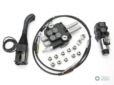 Zestaw do Ładowacz TUR -Rozdzielacz 80L2-sekcyjny + Elektrozawór + Joystick z przyciskiem + Elementy złączne + Linki na kulkę 15