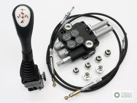 Zestaw do Ładowacz TUR -Rozdzielacz 80L2-sekcyjny + Joystick bez przycisku + Elementy złączne + Linki na kulkę 1500mm VOIMA