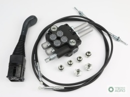 Zestaw do Ładowacz TUR -Rozdzielacz 80L2-sekcyjny + Joystick bez przycisku + Elementy złączne + Linki na kulkę 2000mm VOIMA