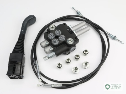 Zestaw do Ładowacz TUR -Rozdzielacz 80L2-sekcyjny + Joystick bez przycisku + Elementy złączne + Linki na kulkę 2000mm VOIMA