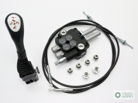 Zestaw do Ładowacz TUR -Rozdzielacz 80L2-sekcyjny + Joystick bez przycisku + Elementy złączne + Linki na kulkę 2000mm VOIMA