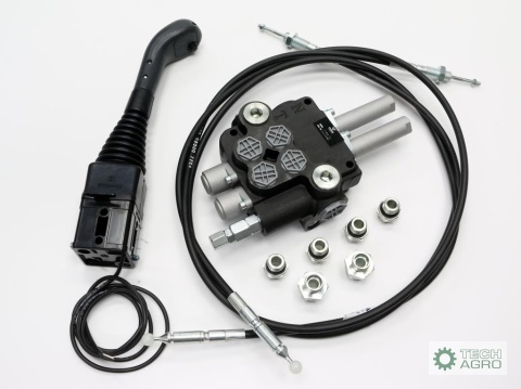 Zestaw do Ładowacz TUR -Rozdzielacz 80L2-sekcyjny + Joystick z przyciskiem + Elementy złączne + Linki na kulkę 2000mm VOIMA