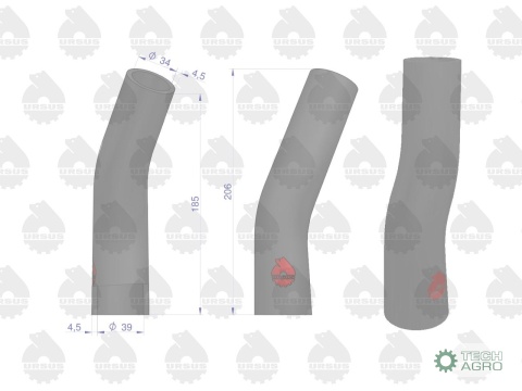 Zestaw komplet przewodów chłodnicy C-360 3P ORYGINAŁ URSUS