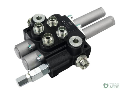 Zestaw - rozdzielacz hydrauliczny 2-sekcyjny na linki + elementy złączne VOIMA