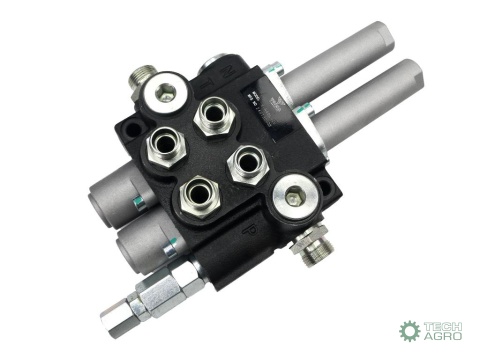 Zestaw - rozdzielacz hydrauliczny 2-sekcyjny na linki + elementy złączne VOIMA