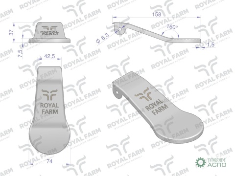 Język ze stali nierdzewnej poidła RF-20909015 RF-20909025 ROYAL FARM