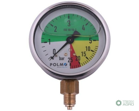 MANOMETR GLIC.0-25 BAR G1/4" OPR.POLMO