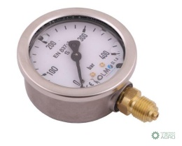 Manometr glicerynowy M63 0-400 bar dolne przyłącze G1/4