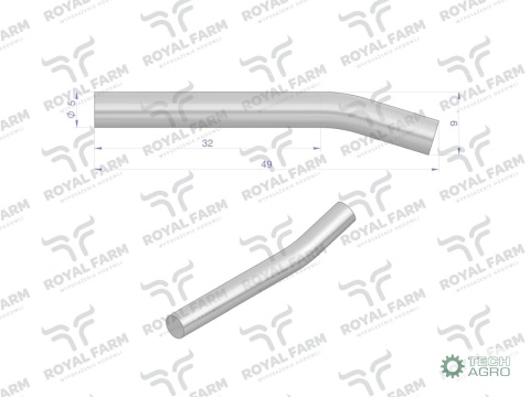 Oś języka poidła RF-20908101 RF-20908106 ROYAL FARM ( sprzedawane po 10 )