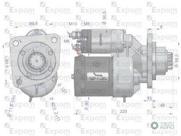 Rozrusznik z reduktorem typu Magneton 9144742 Zetor Lamborghini.Renault Blue Line EXPOM KWIDZYN