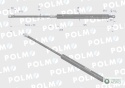 Siłownik drzwi L max. 205mm 81878231P FORD POLMO