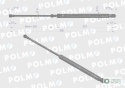 Siłownik szyby przedniej L max. 500mm AL78986P JOHN DEERE POLMO