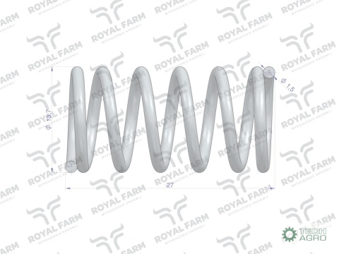 Sprężyna zaworu poidła RF-20908101 RF-20908106 ROYAL FARM ( sprzedawane po 20 )