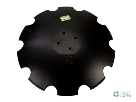 Talerz, uzębiony Z-10 fi 560 mocowanie 4/98 grubość 4.5 stal borowa, Royal Farm