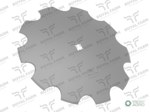 Talerz, uzębiony Z-10 fi 560 otwór 30x30 stal borowa, 1279601010 1202030130, Royal Farm