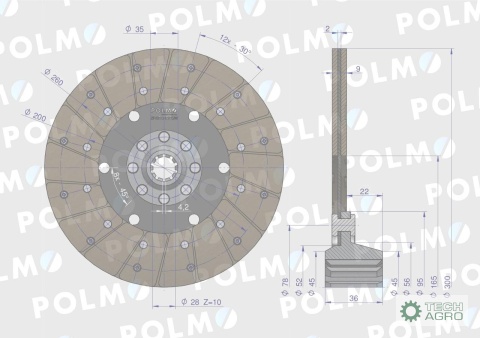Tarcza sprzęgła 4460000 Bizon POLMO