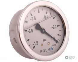 Wakuometr glicerynowy M63 (-1 do 0 bar)tylne przyłącze G1/4