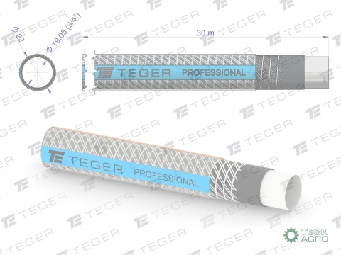 Wąż ogrodowy "PROFESSIONAL- EXTRA FLEX"FI 3/4". 30m / TEGER