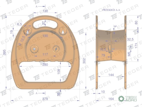 Wieszak na wąż ogrodowy / TEGER
