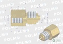 Złączka manometryczna gwint zewnętrzny G1/4" x gwint wewnętrzny M12x1.5 (mosiądz) POLMO
