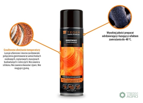 Odrdzewiacz z efektem zamrażania 500 ml TEGER
