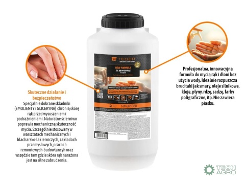 Żel do mycia rąk na sucho NEW FORMULA 4l / TEGER