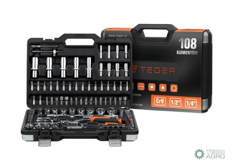 Zestaw kluczy nasadowych 108 szt / TEGER
